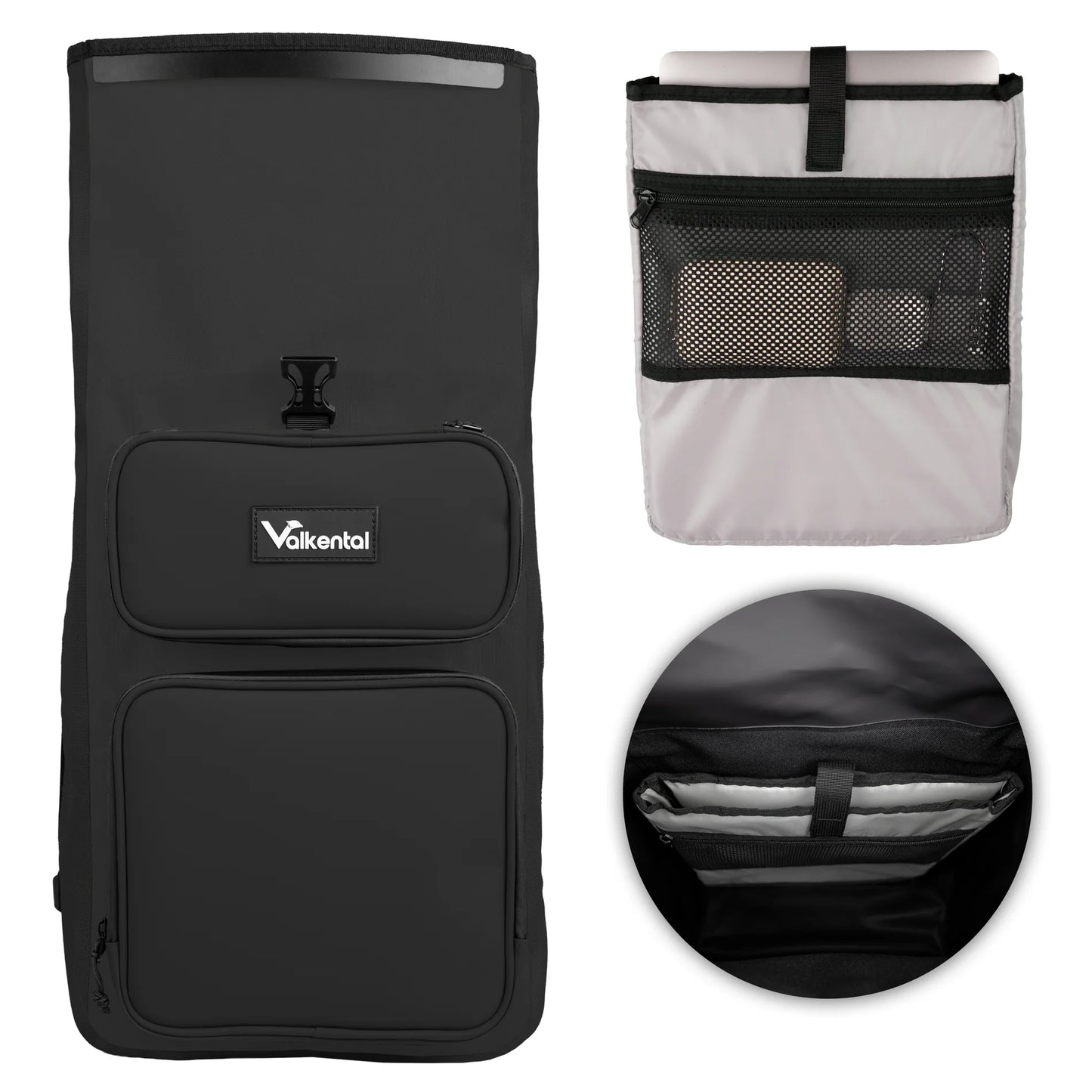 urbanx 2in1 fietstas bovenaanzicht - ruime 28 liter inhoud