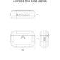 QUAD LOCK AirPods Case - maatvoering