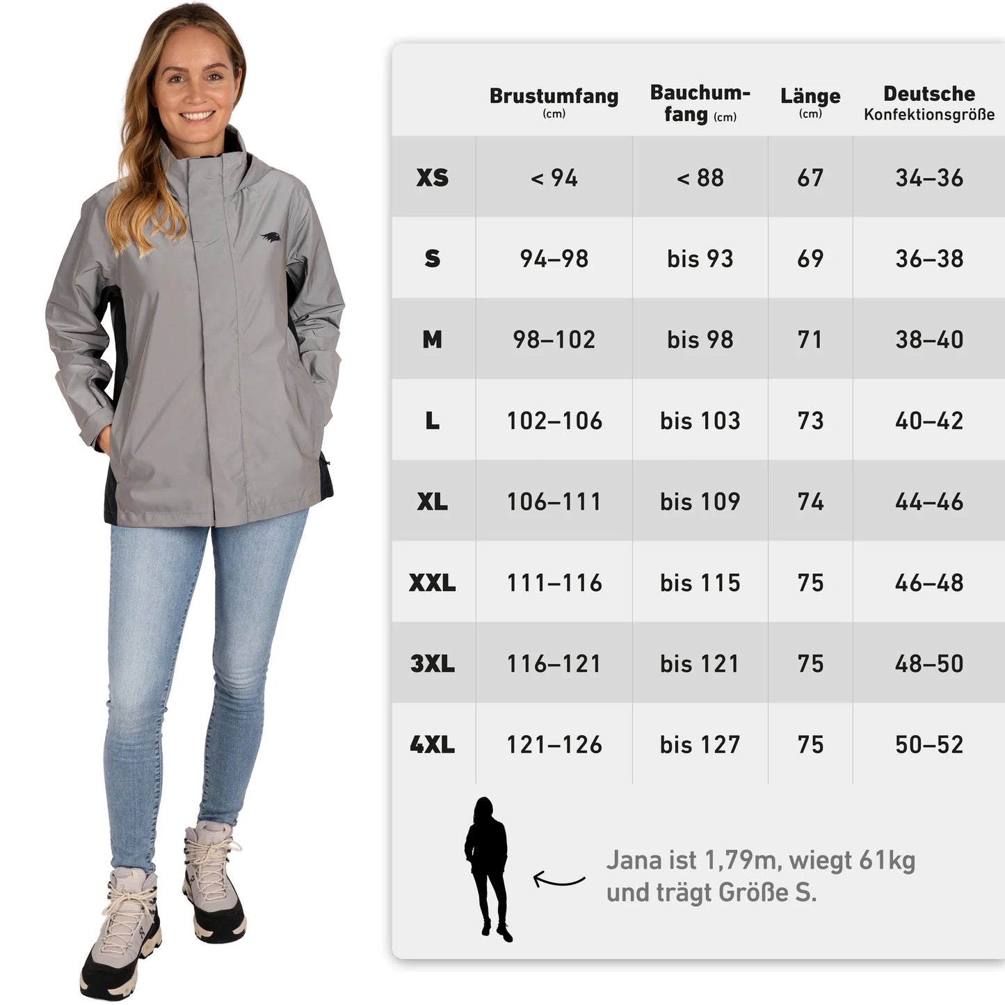 VALKENTAL reflecterende regenjas dames