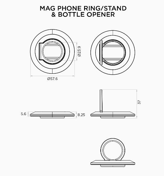 Quad Lock MAG PHONE RING STAND & BOTTLE OPENER