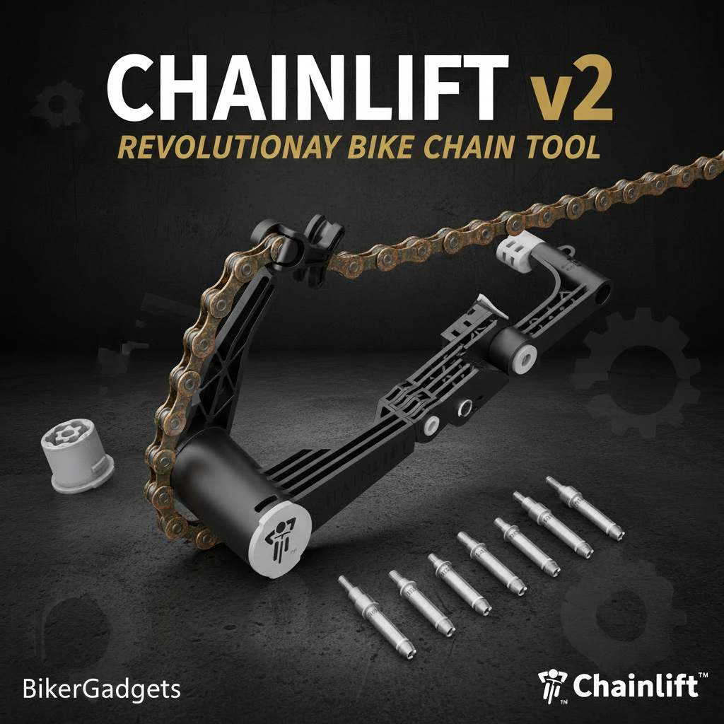 Close-up van CHAINLIFT v2 mechanisme voor eenvoudig verwijderen fietsketting