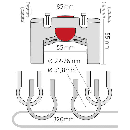 KLICKfix CC-100 Stuuradapter + oversized