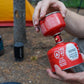 FlipFuel gas canister transfer apparaat voor motor bikepacking en outdoor camping