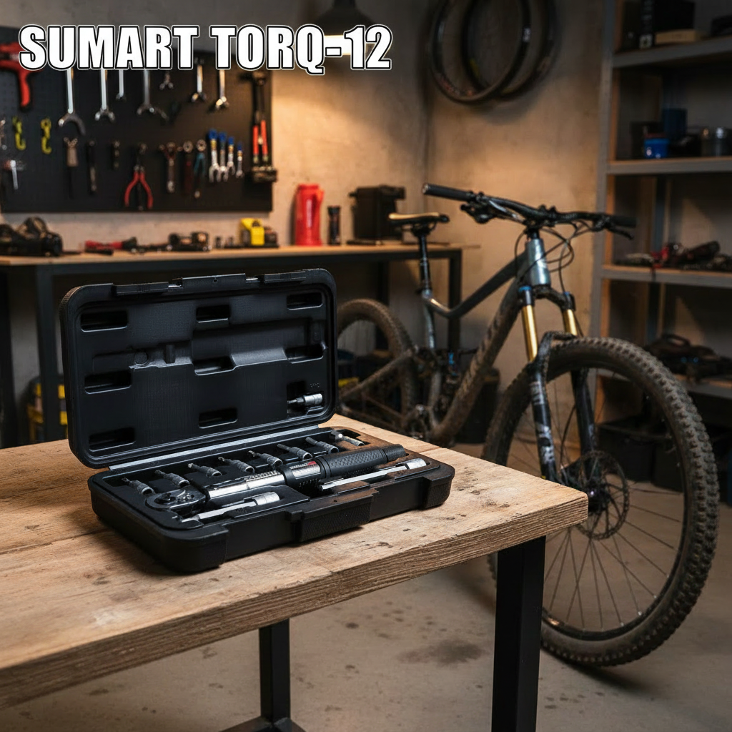 Garage banner met SUMART TORQ-12 tekst