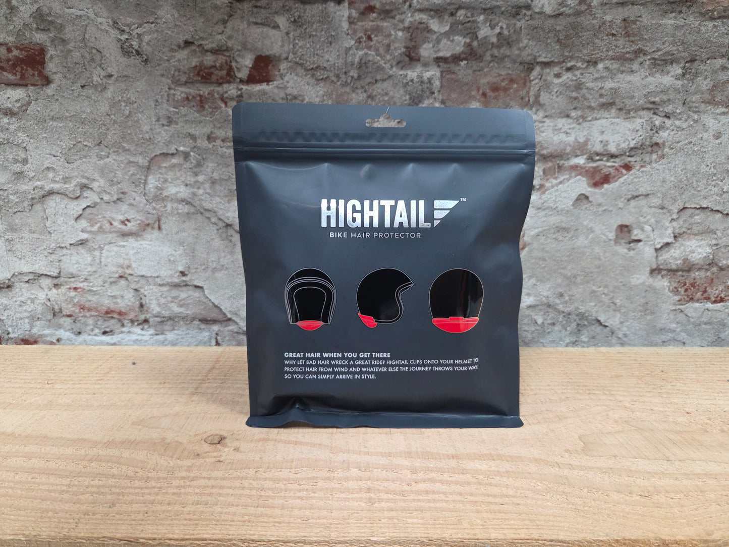 HIGHTAIL haarbeschermer zwart - voorkomt klitten van lang haar tijdens motorrijden