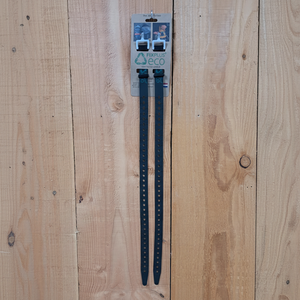 FIXPLUS ECO bagagestrap 66cm zwart - koppelbare strap van gerecycled materiaal voor fietsbagage