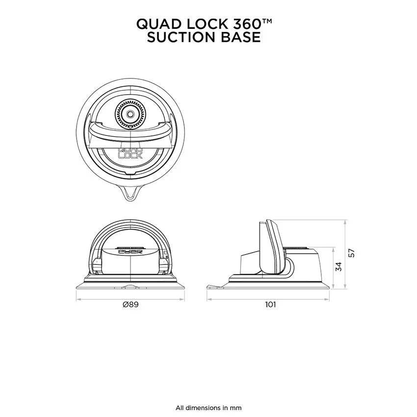 Quad Lock SUCTION BASE