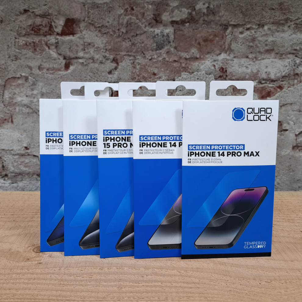 Quad Lock Screen Protector Gehard Glas | Krasbestendig | BikerGadgets