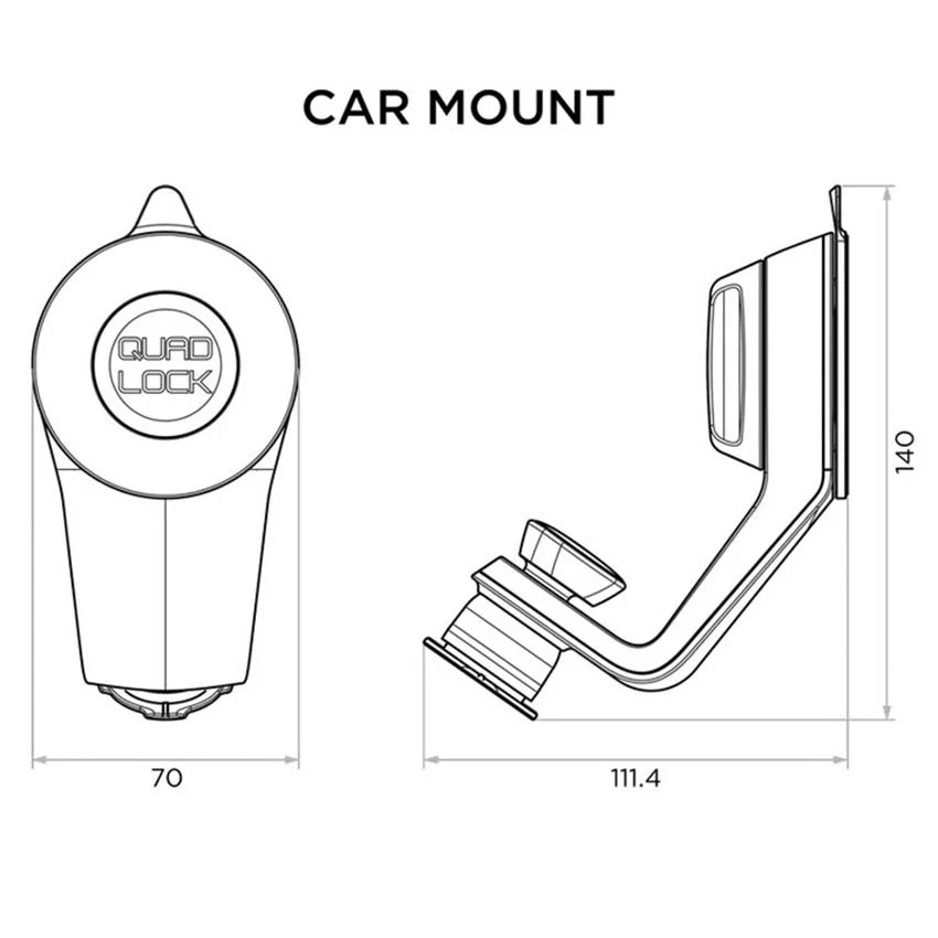 Quad Lock WINDSCREEN/DASH CAR MOUNT