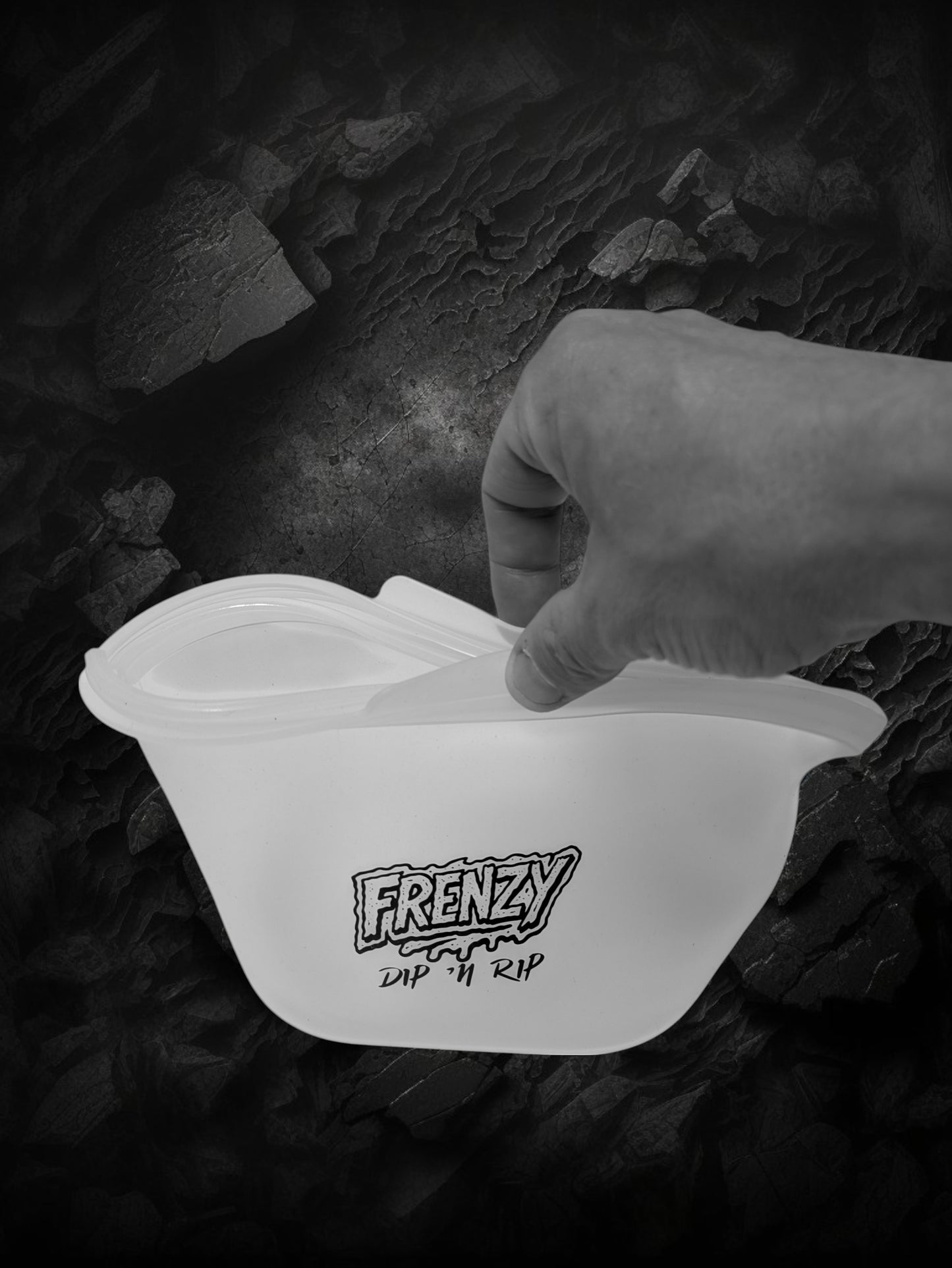 Hittebestendige siliconen container van FRENZY Dip 'n Rip 