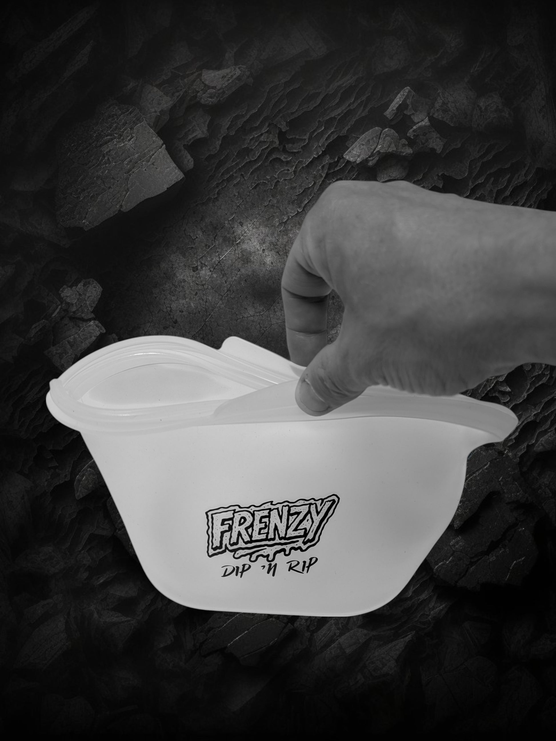 Hittebestendige siliconen container van FRENZY Dip 'n Rip 